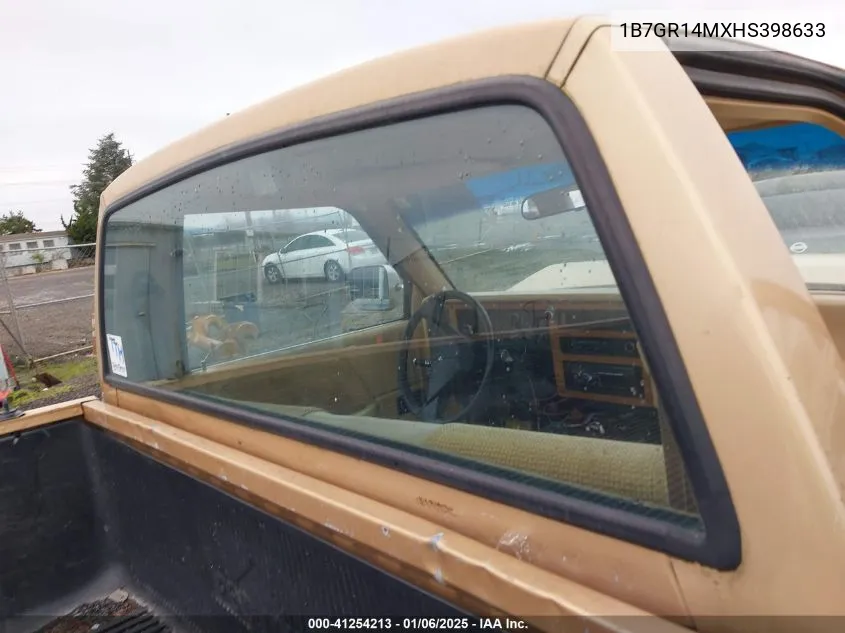1987 Dodge Dakota VIN: 1B7GR14MXHS398633 Lot: 41254213