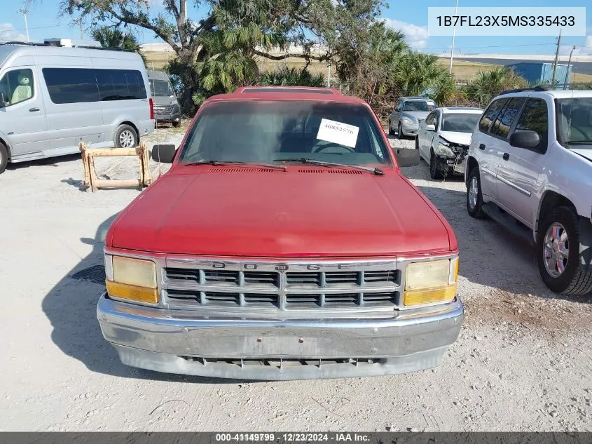 1991 Dodge Dakota VIN: 1B7FL23X5MS335433 Lot: 41149799