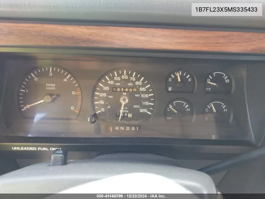 1991 Dodge Dakota VIN: 1B7FL23X5MS335433 Lot: 41149799