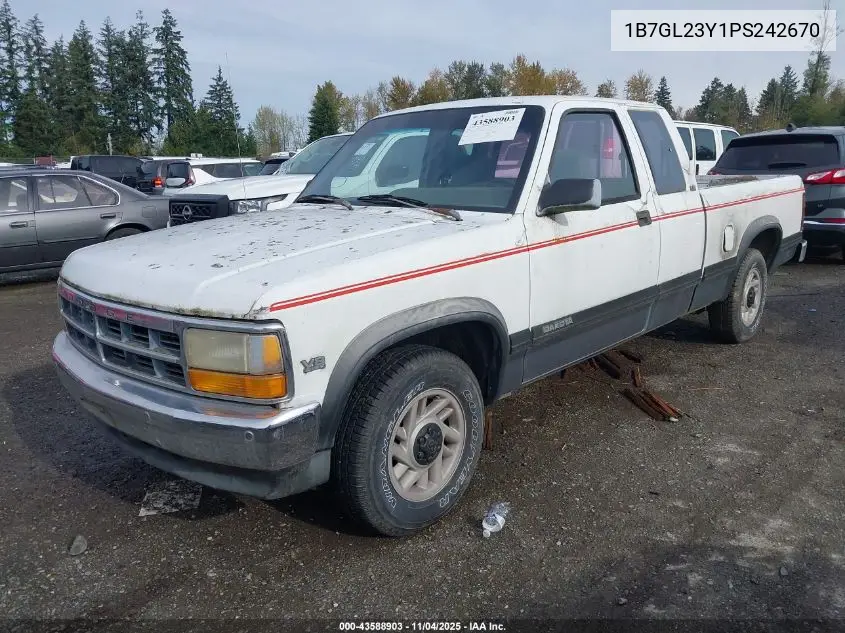 1B7GL23Y1PS242670 1993 Dodge Dakota