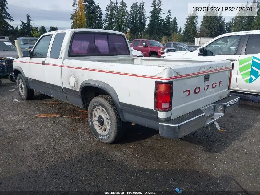 1B7GL23Y1PS242670 1993 Dodge Dakota