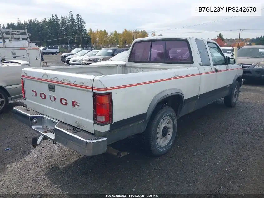1B7GL23Y1PS242670 1993 Dodge Dakota
