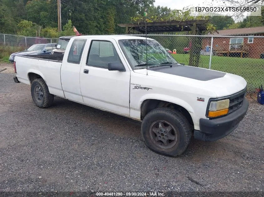 1996 Dodge Dakota VIN: 1B7GG23X4TS669850 Lot: 40481290