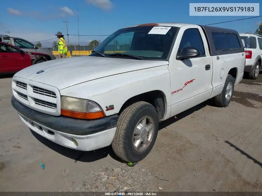 1997 Dodge Dakota Slt/Sport VIN: 1B7FL26X9VS179183 Lot: 43174698