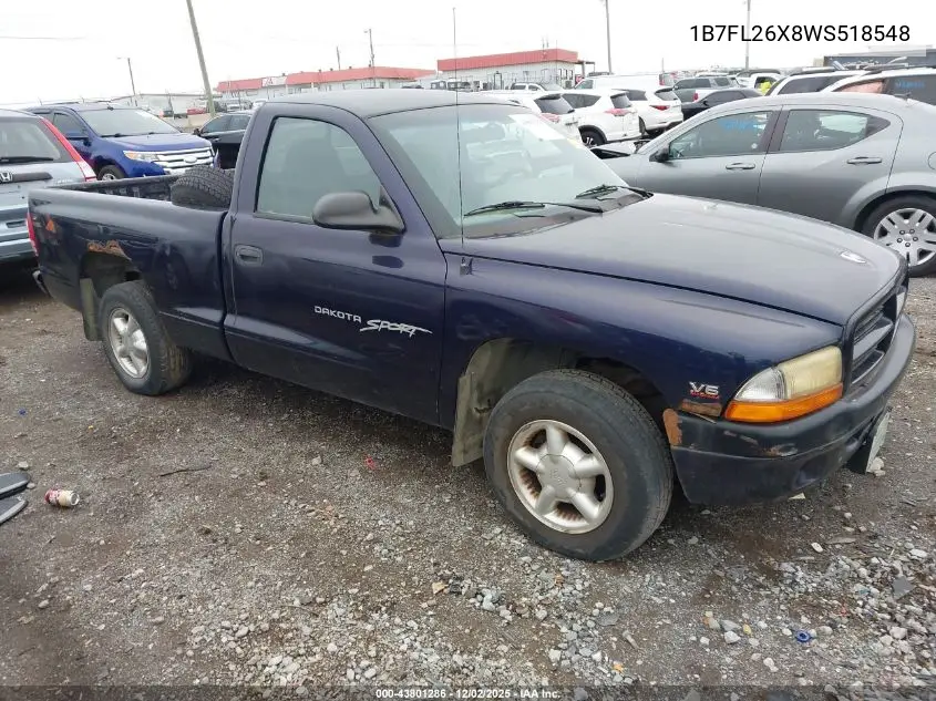 1B7FL26X8WS518548 1998 Dodge Dakota Slt/Sport