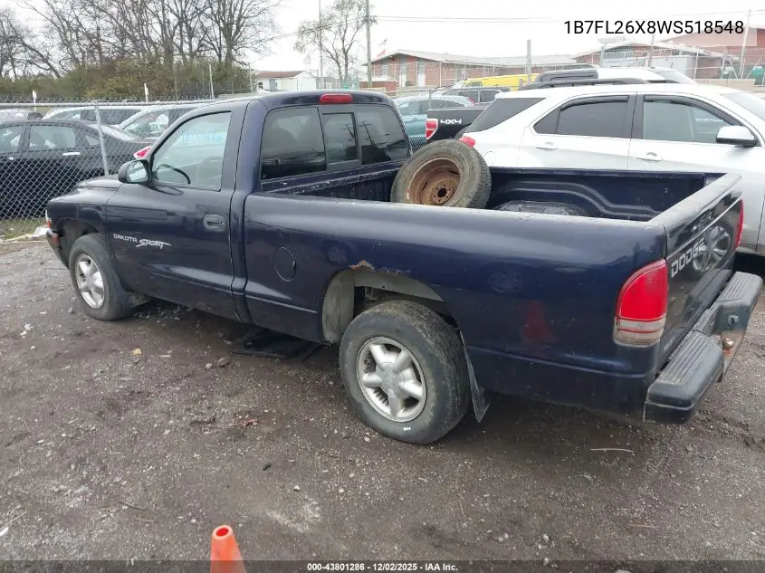 1B7FL26X8WS518548 1998 Dodge Dakota Slt/Sport