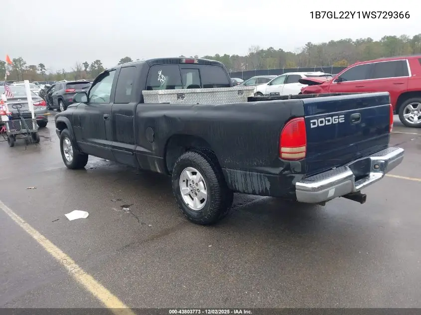 1B7GL22Y1WS729366 1998 Dodge Dakota Slt/Sport