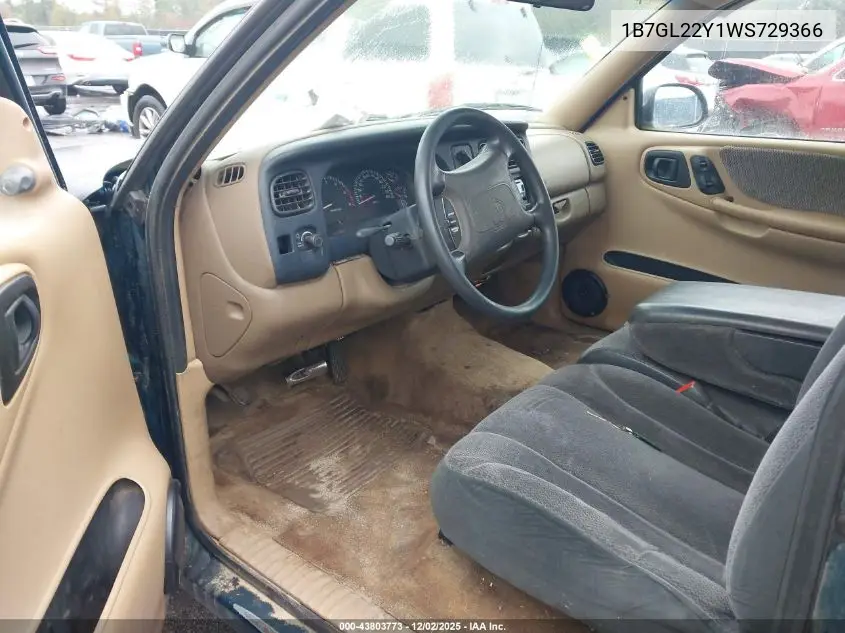 1B7GL22Y1WS729366 1998 Dodge Dakota Slt/Sport