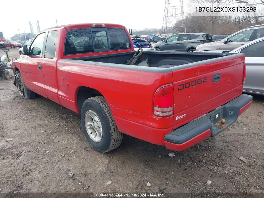 1999 Dodge Dakota Slt/Sport VIN: 1B7GL22X0XS153293 Lot: 41133764