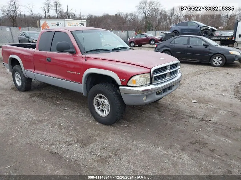 1999 Dodge Dakota Slt/Sport VIN: 1B7GG22Y3XS205335 Lot: 41143914