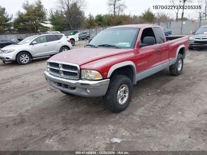 1999 Dodge Dakota Slt/Sport VIN: 1B7GG22Y3XS205335 Lot: 41143914