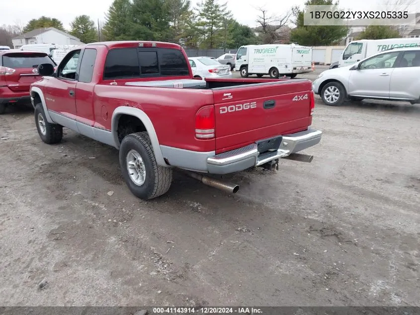 1999 Dodge Dakota Slt/Sport VIN: 1B7GG22Y3XS205335 Lot: 41143914