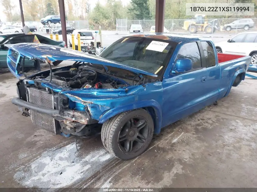 1B7GL22Z1XS119994 1999 Dodge Dakota Sport