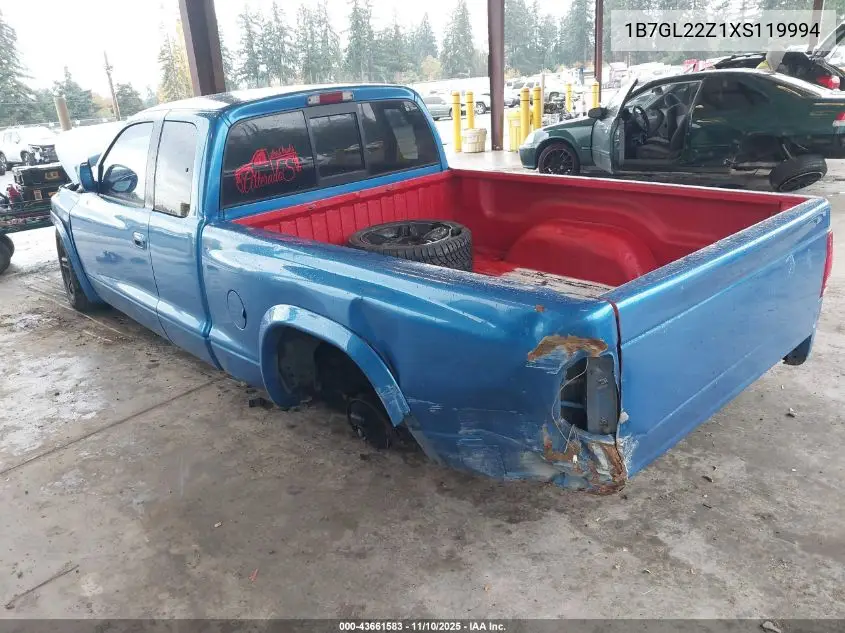 1B7GL22Z1XS119994 1999 Dodge Dakota Sport