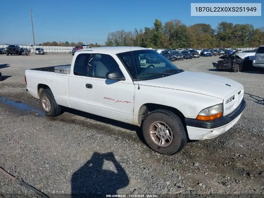 1B7GL22X0XS251949 1999 Dodge Dakota Slt/Sport