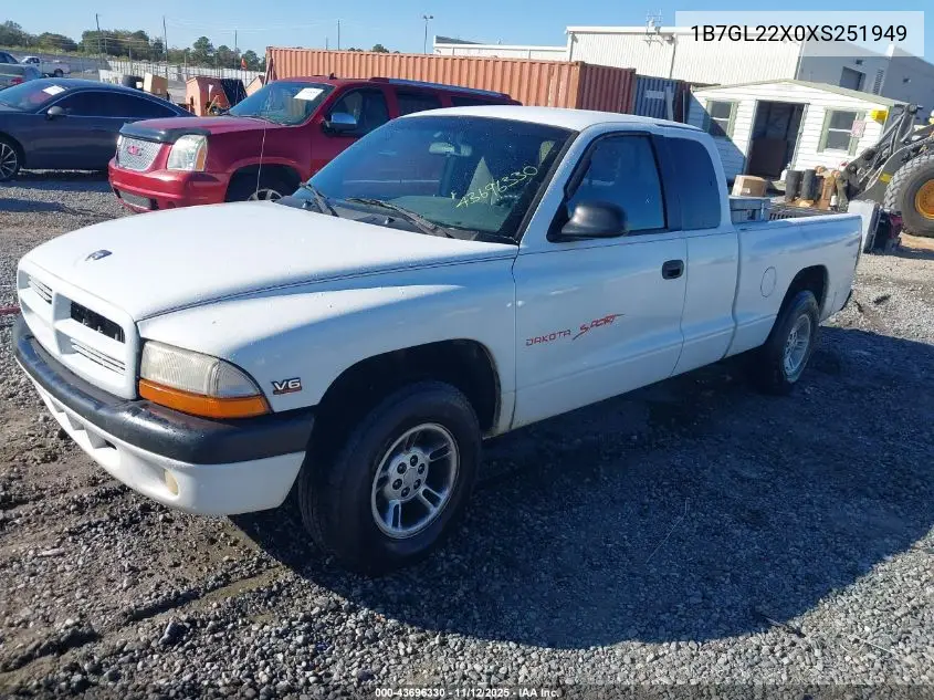 1B7GL22X0XS251949 1999 Dodge Dakota Slt/Sport