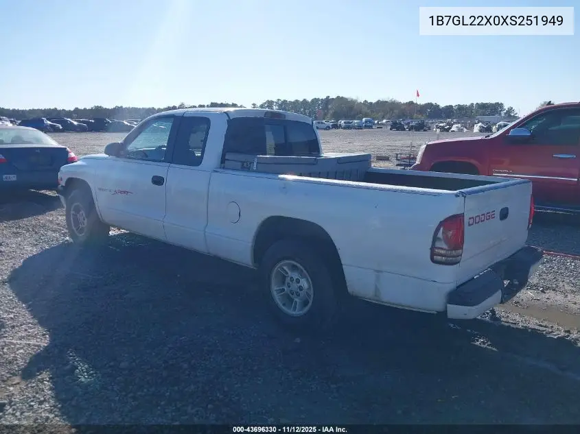 1B7GL22X0XS251949 1999 Dodge Dakota Slt/Sport