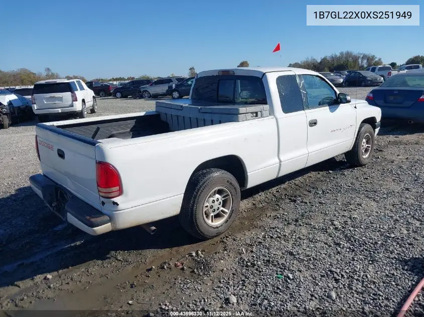 1B7GL22X0XS251949 1999 Dodge Dakota Slt/Sport