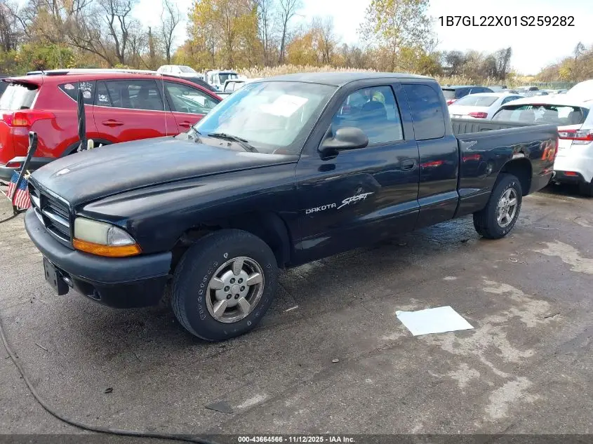 1B7GL22X01S259282 2001 Dodge Dakota Slt/Sport