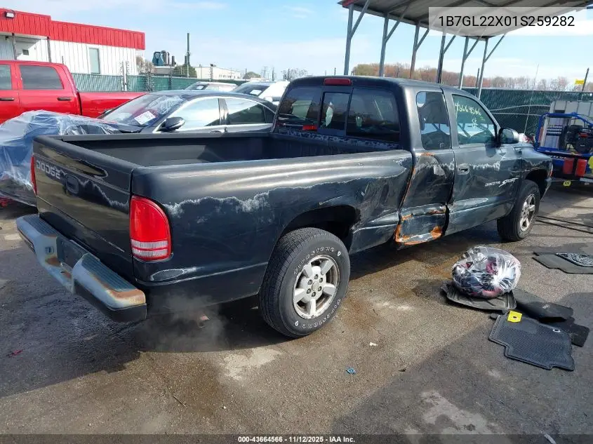 1B7GL22X01S259282 2001 Dodge Dakota Slt/Sport