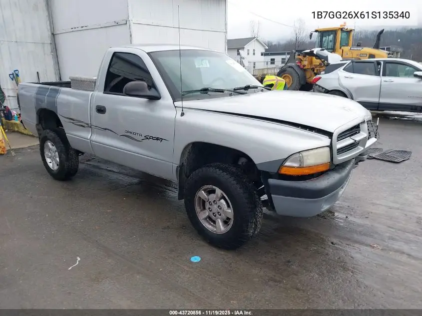 1B7GG26X61S135340 2001 Dodge Dakota Slt/Sport