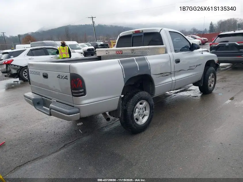 1B7GG26X61S135340 2001 Dodge Dakota Slt/Sport