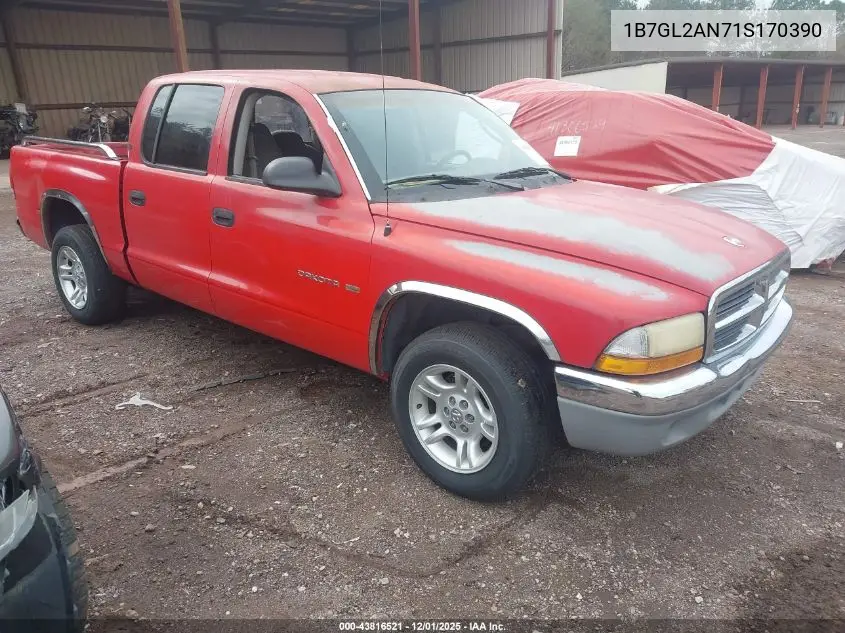 1B7GL2AN71S170390 2001 Dodge Dakota Slt/Sport
