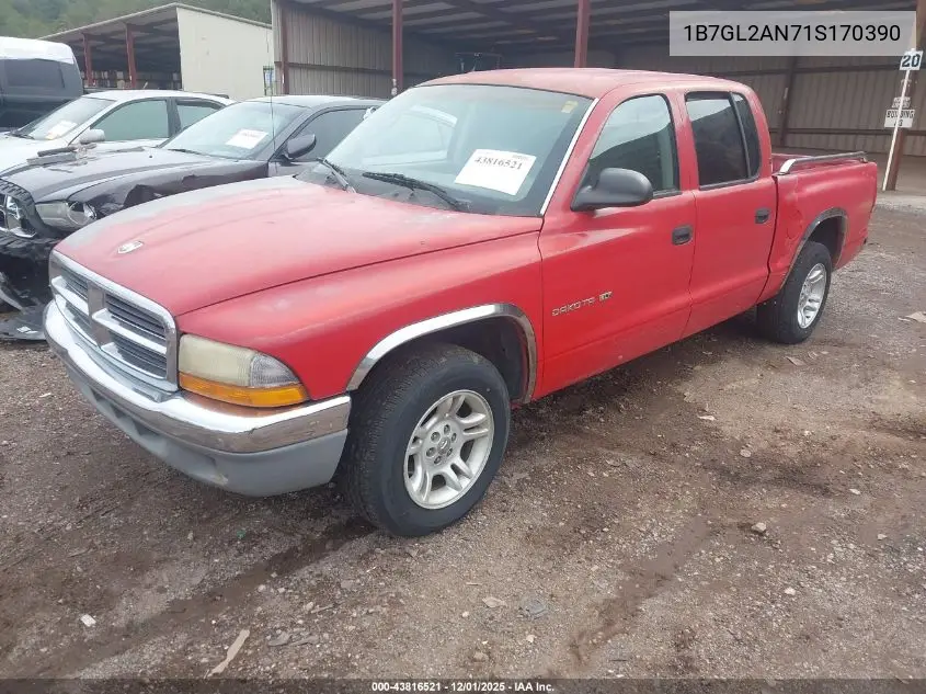 1B7GL2AN71S170390 2001 Dodge Dakota Slt/Sport