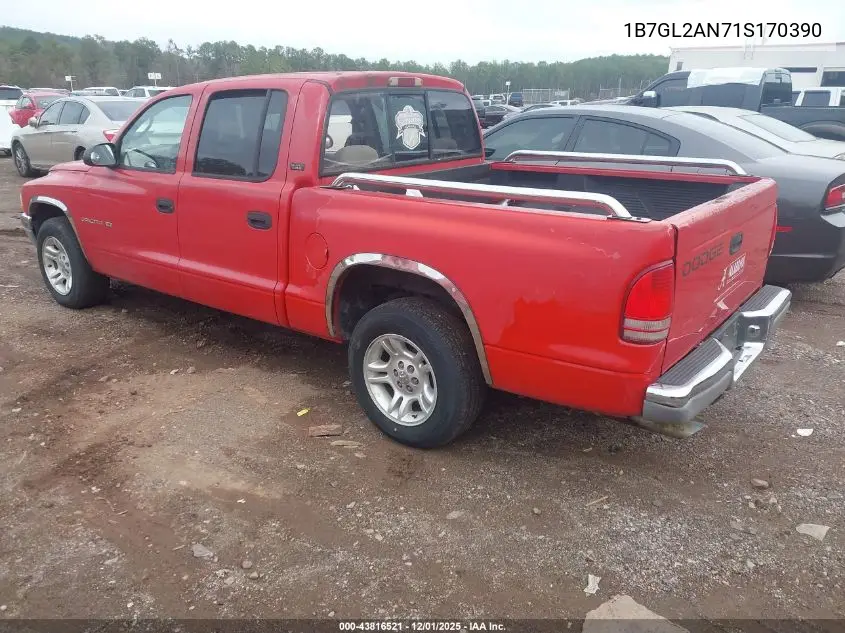 1B7GL2AN71S170390 2001 Dodge Dakota Slt/Sport