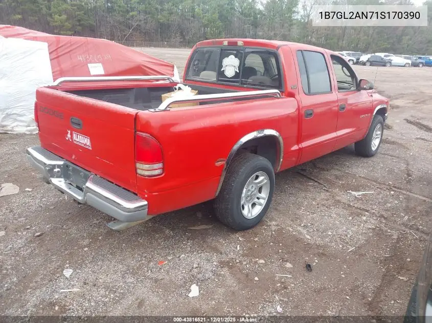 1B7GL2AN71S170390 2001 Dodge Dakota Slt/Sport