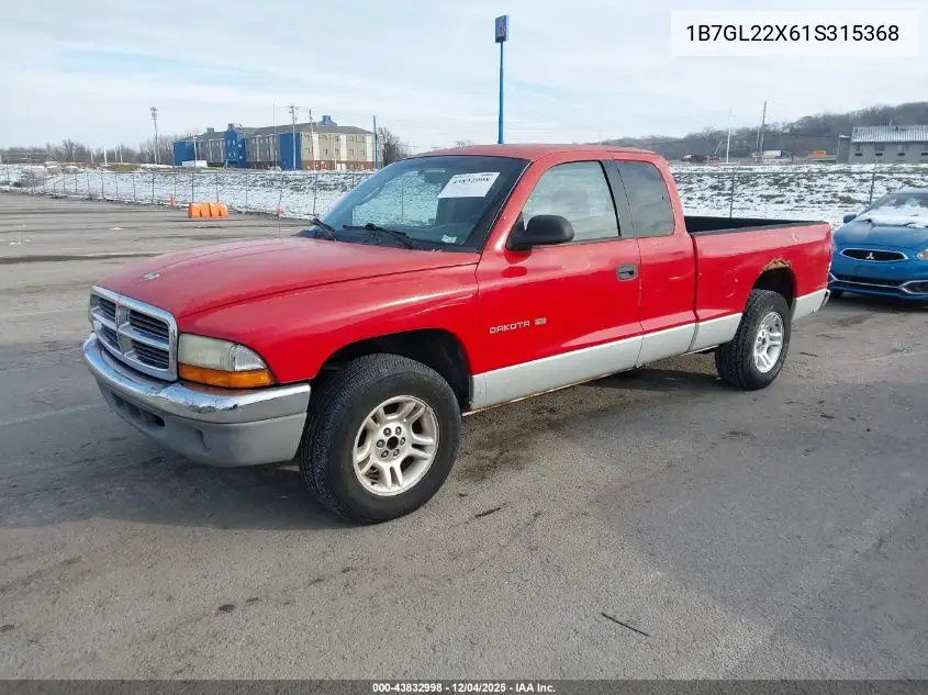 1B7GL22X61S315368 2001 Dodge Dakota Slt/Sport