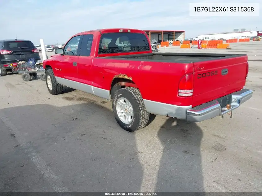 1B7GL22X61S315368 2001 Dodge Dakota Slt/Sport