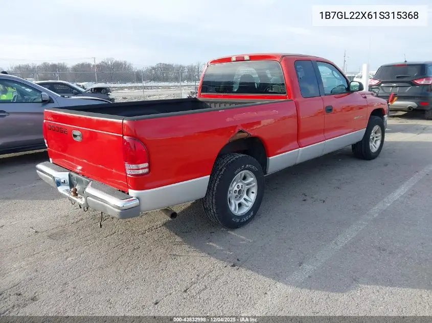 1B7GL22X61S315368 2001 Dodge Dakota Slt/Sport