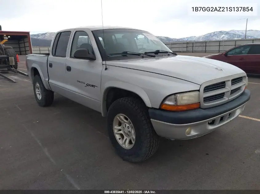 1B7GG2AZ21S137854 2001 Dodge Dakota Slt/Sport