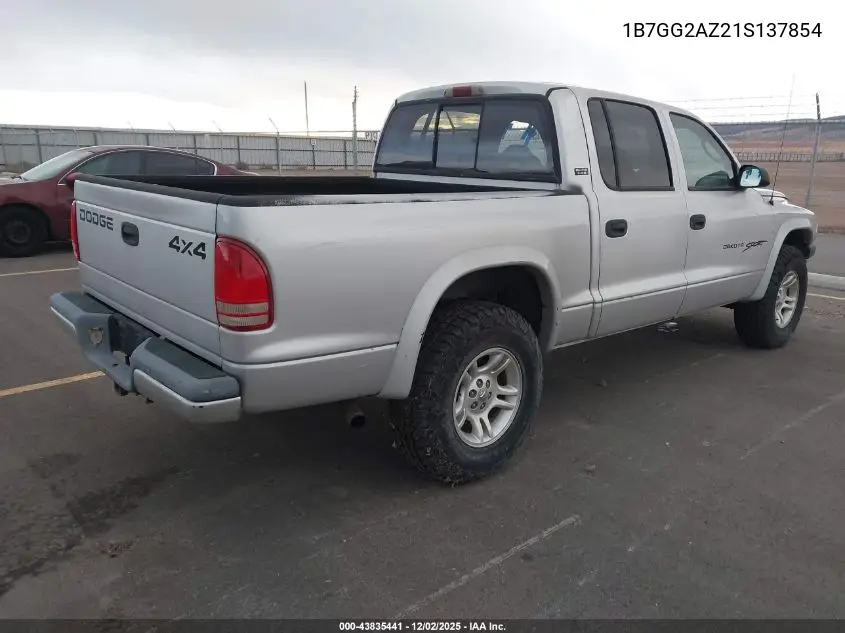 1B7GG2AZ21S137854 2001 Dodge Dakota Slt/Sport