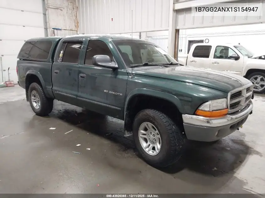 1B7GG2ANX1S154947 2001 Dodge Dakota Slt/Sport