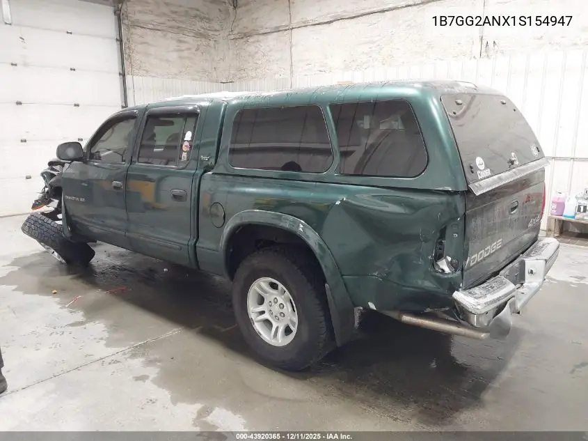 1B7GG2ANX1S154947 2001 Dodge Dakota Slt/Sport