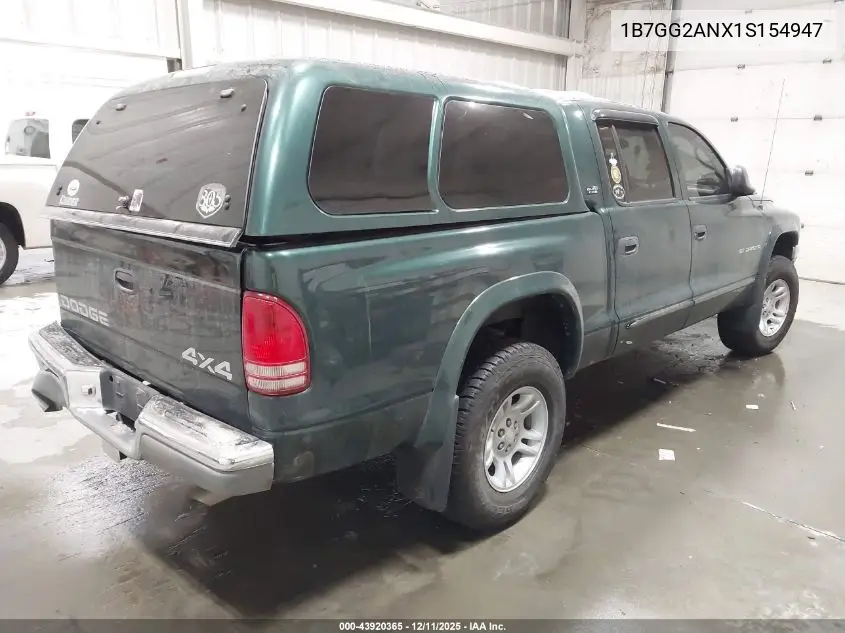 1B7GG2ANX1S154947 2001 Dodge Dakota Slt/Sport