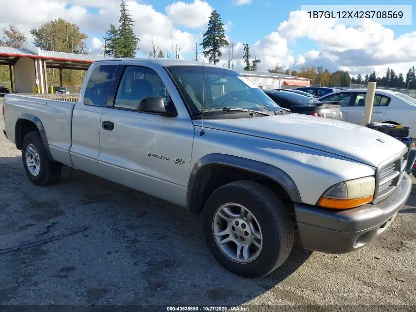 1B7GL12X42S708569 2002 Dodge Dakota