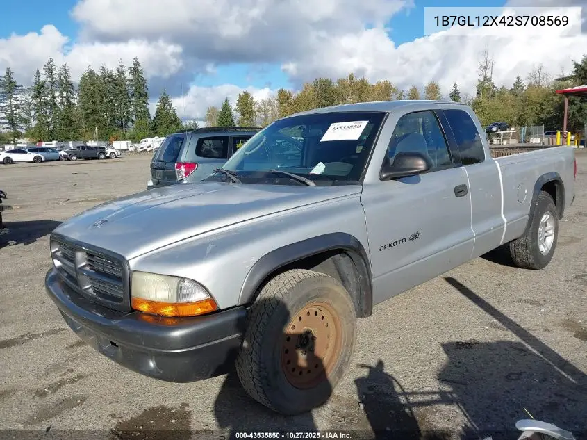 1B7GL12X42S708569 2002 Dodge Dakota