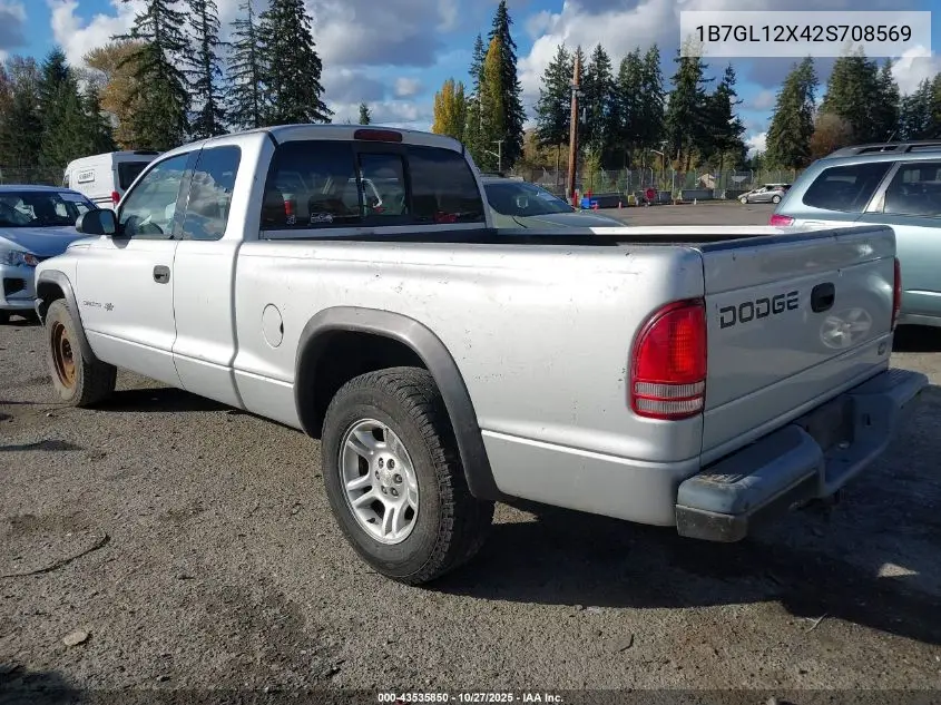 1B7GL12X42S708569 2002 Dodge Dakota
