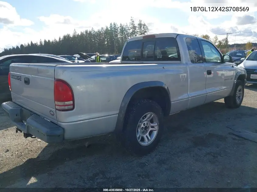 1B7GL12X42S708569 2002 Dodge Dakota