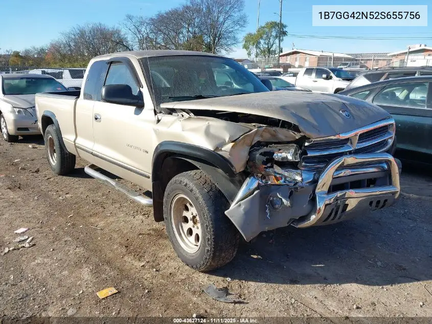 1B7GG42N52S655756 2002 Dodge Dakota Slt