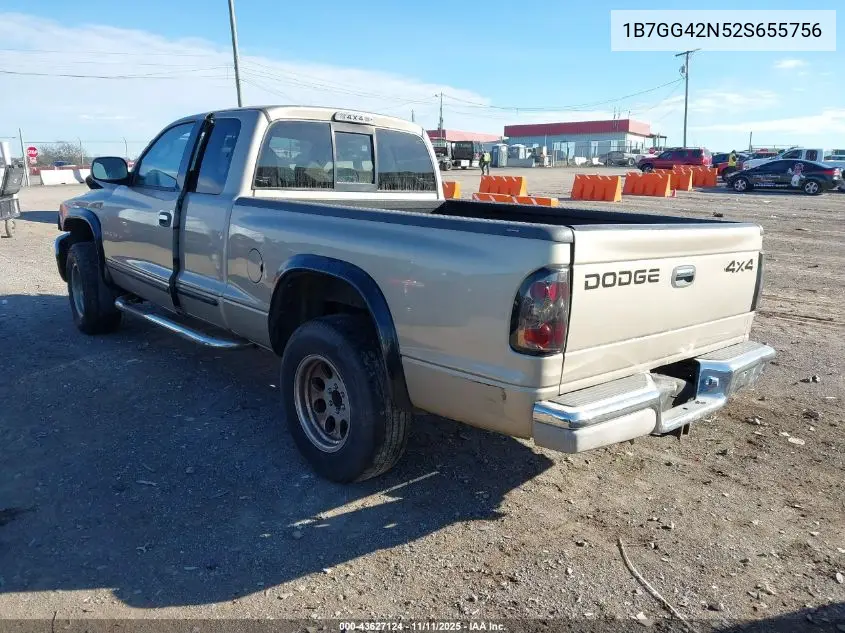 1B7GG42N52S655756 2002 Dodge Dakota Slt
