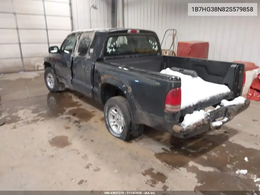 1B7HG38N82S579858 2002 Dodge Dakota Sport