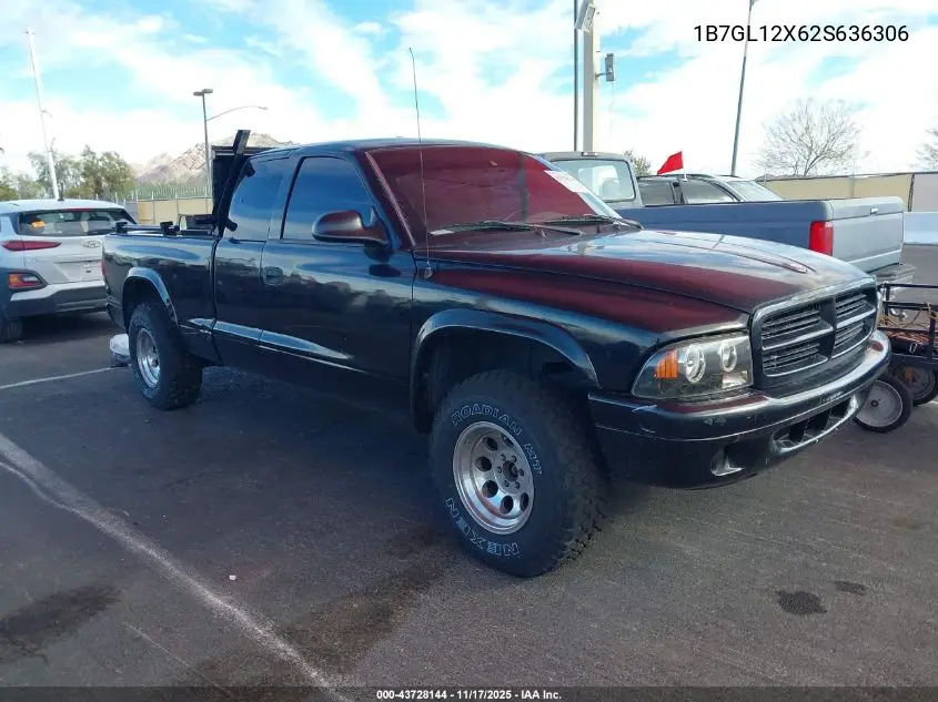 1B7GL12X62S636306 2002 Dodge Dakota