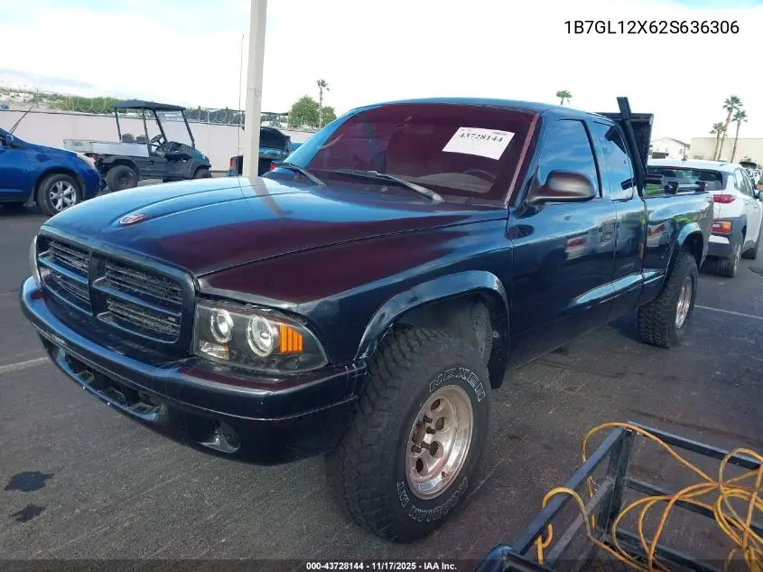 1B7GL12X62S636306 2002 Dodge Dakota