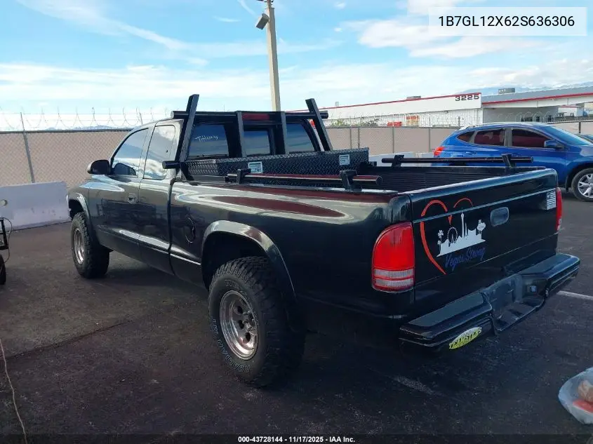 1B7GL12X62S636306 2002 Dodge Dakota