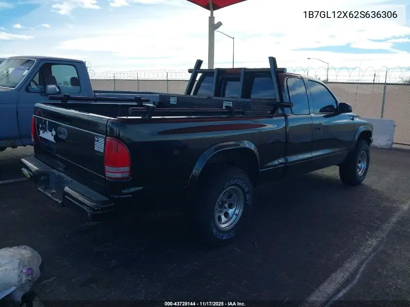 1B7GL12X62S636306 2002 Dodge Dakota
