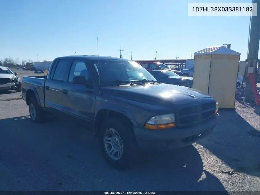 1D7HL38X03S381182 2003 Dodge Dakota Sport/Sxt